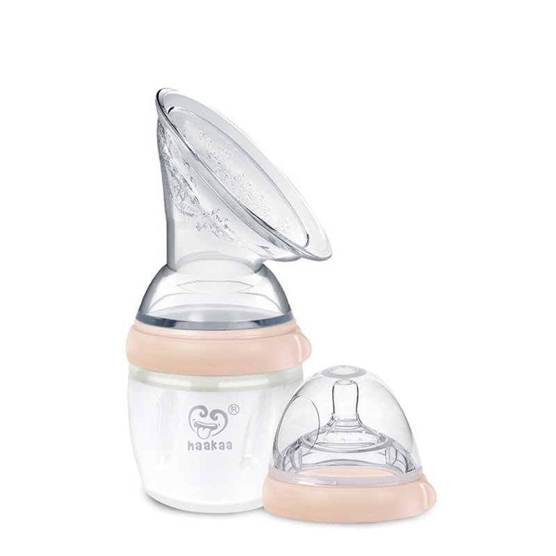 Generation 3 Silicone Breast Pump – Peach  9oz by Haakaa