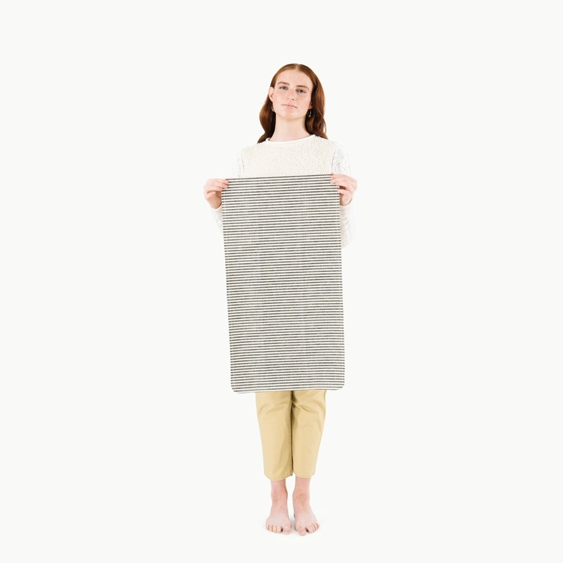 Leather Micro+ Changing Mat – Stone Stripe by Gathre
