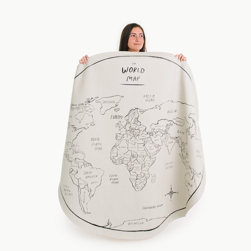 Leather Midi Mat by Gathre – World Map Circle