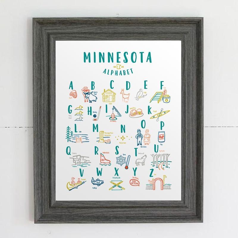Minnesota Alphabet Print by Abbey’s House