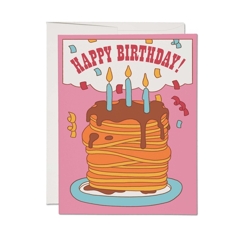 Pancake Birthday Card by Red Cap Cards