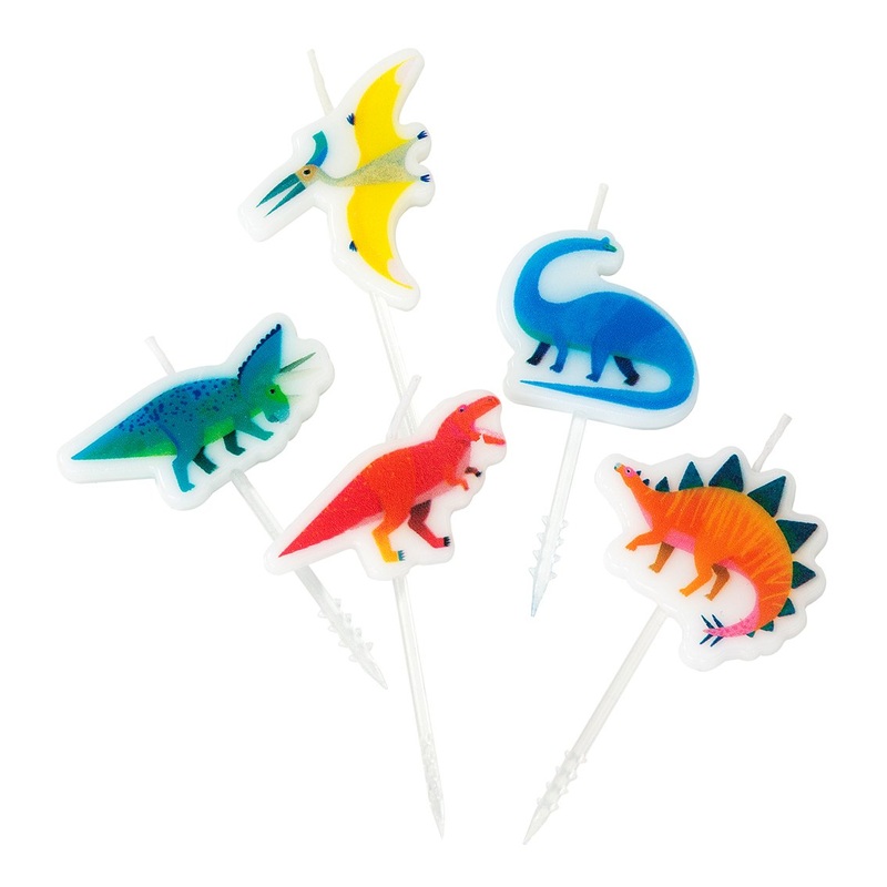 Party Dinosaur Birthday Candles 5 Pack by Talking Tables