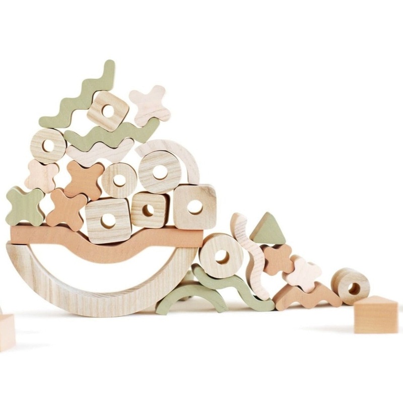 Wooden Board Game “Creative Balancer” – Pastel Colors by Babai