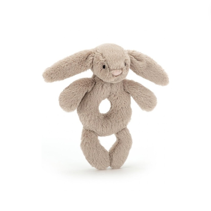 Bashful Beige Bunny Ring Rattle by Jellycat