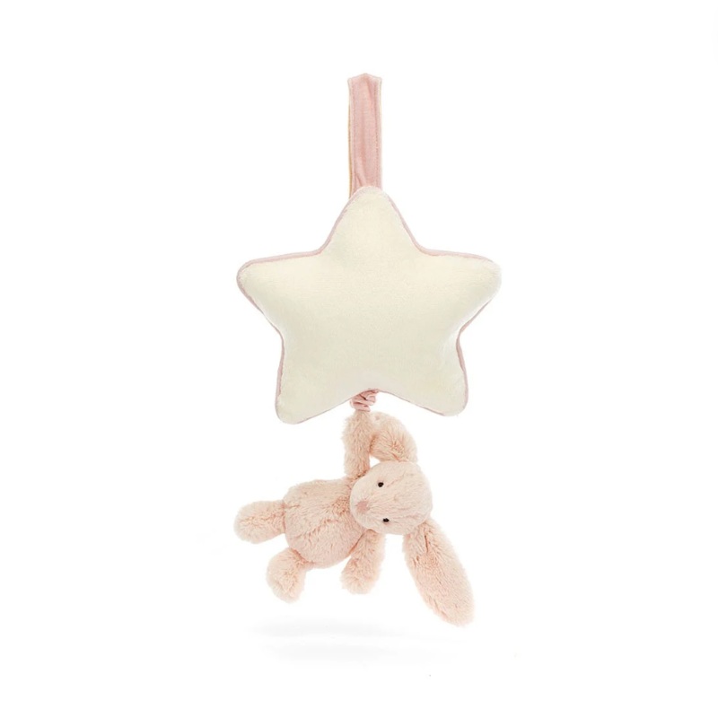 Bashful Blush Bunny Musical Pull by Jellycat