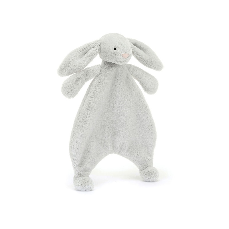Bashful Grey Bunny Comforter – 11×7 Inch by Jellycat
