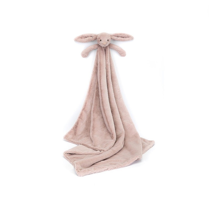 Bashful Luxe Bunny Rosa Blankie in Gift Box by Jellycat