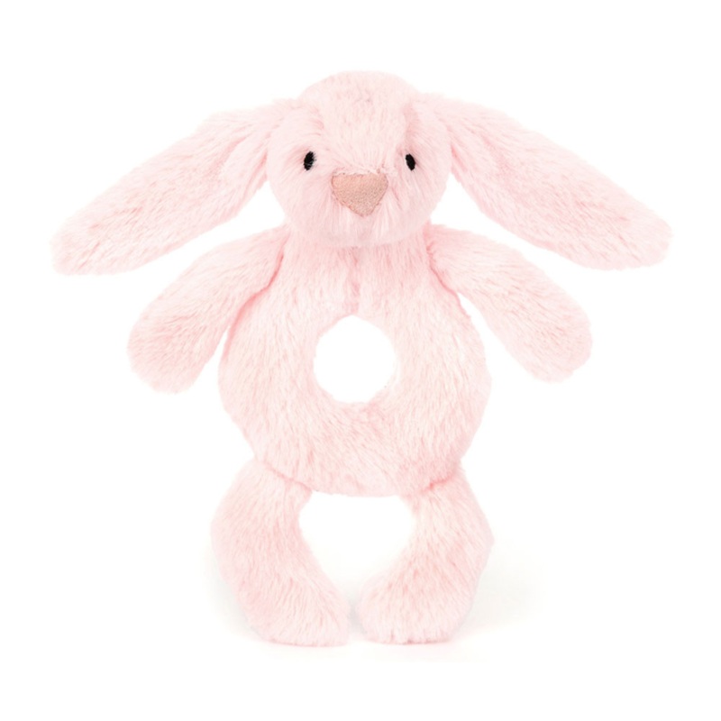Bashful Pink Bunny Ring Rattle by Jellycat