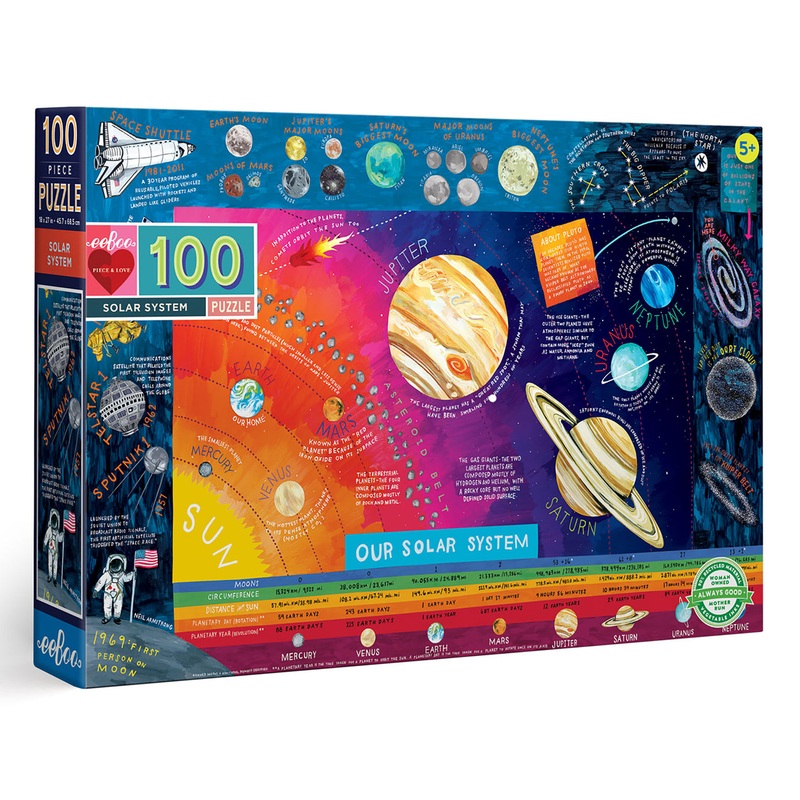 100 Piece Puzzle – Solar System by Eeboo