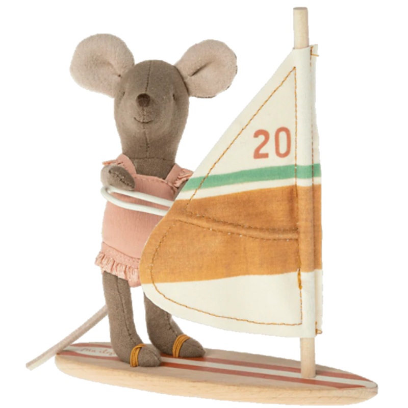 Beach Mouse – Surfer Little Sister by Maileg