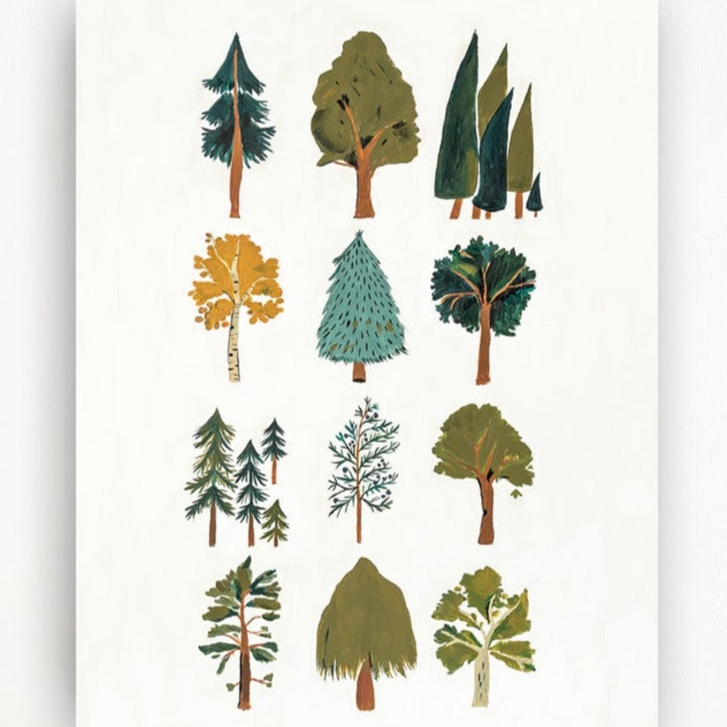 Forest Trees Art Print – 11×14 by Clementine Kids