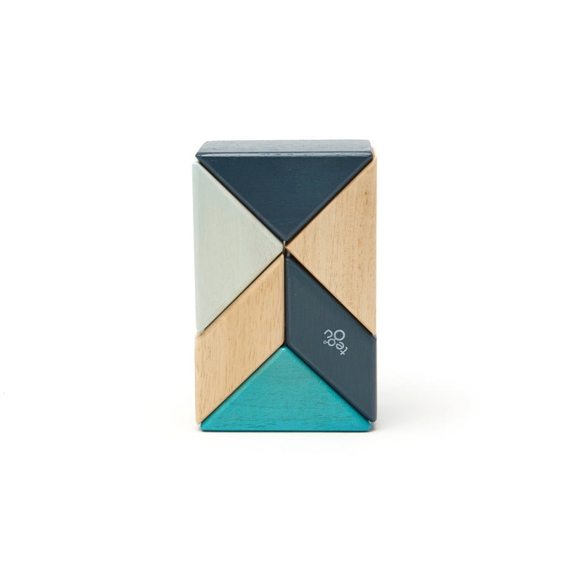 Magnetic Block Set 6 Pc Prism Pocket Pouch – Blues by Tegu