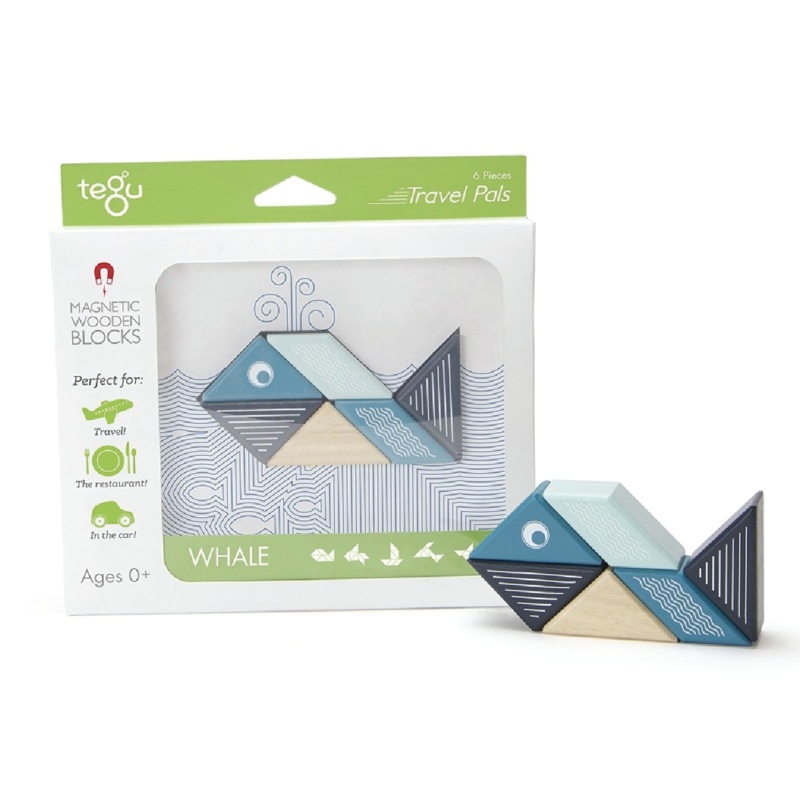 Magnetic Block Set – Whale Travel Pal by Tegu