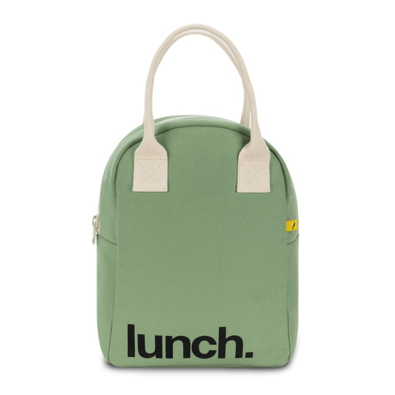 Zipper Lunch Bag – ‘Lunch’ in Moss by Fluf
