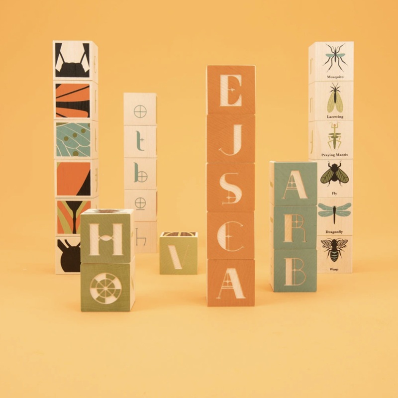 Bug Wooden Blocks by Uncle Goose