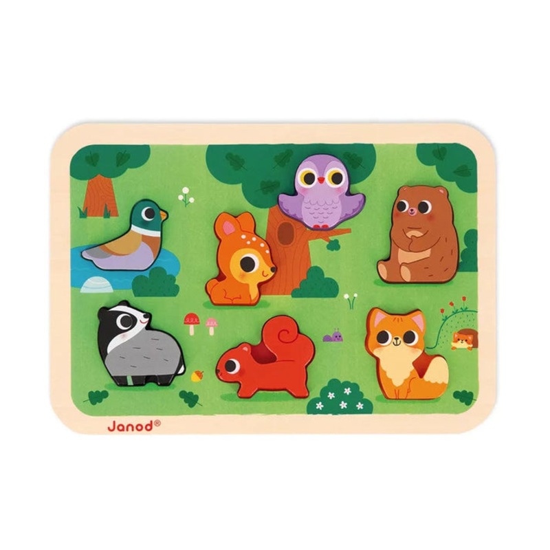 Chunky Wooden Puzzle – Forest by Janod