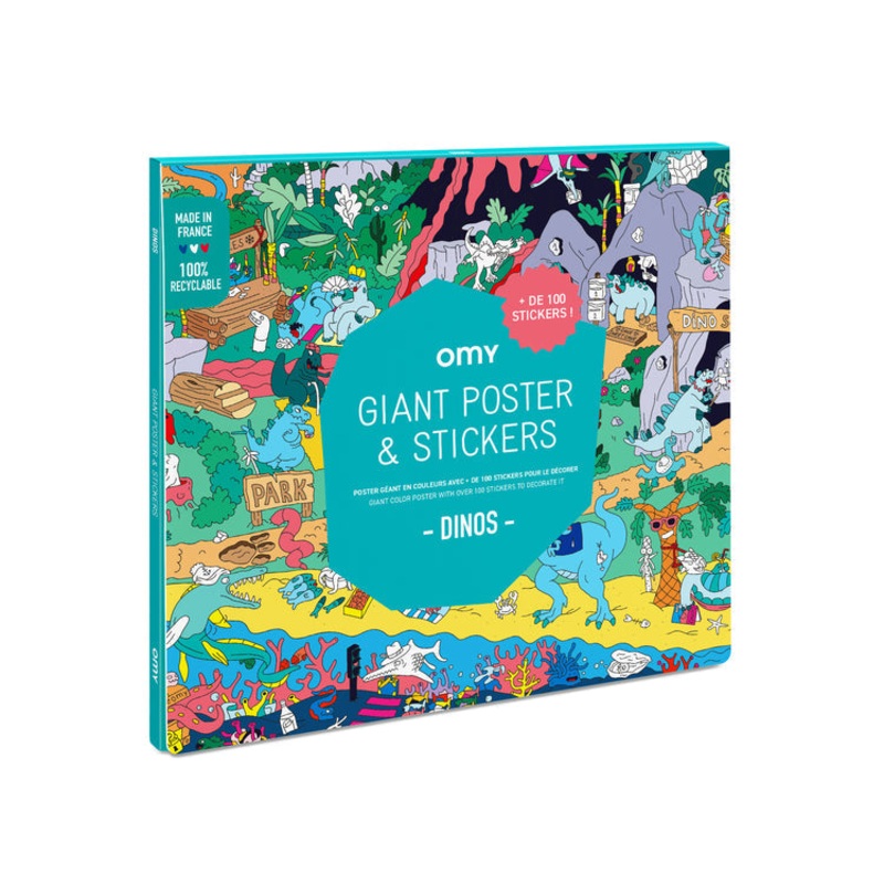 Dino Giant Poster & Stickers by OMY