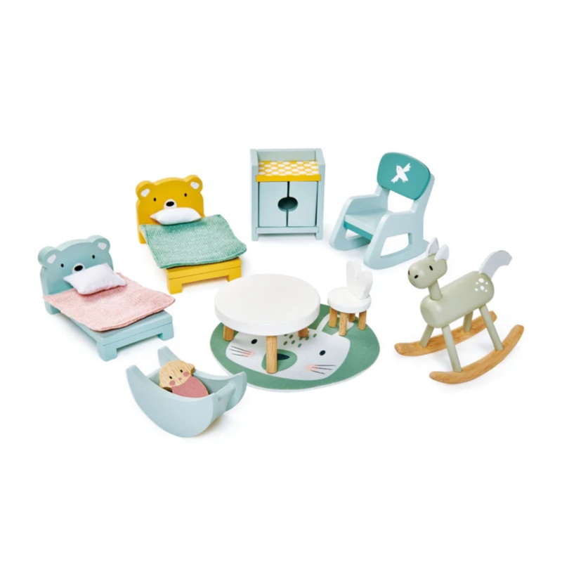 Dolls House Children’s Room Wooden Furniture by Tender Leaf Toys