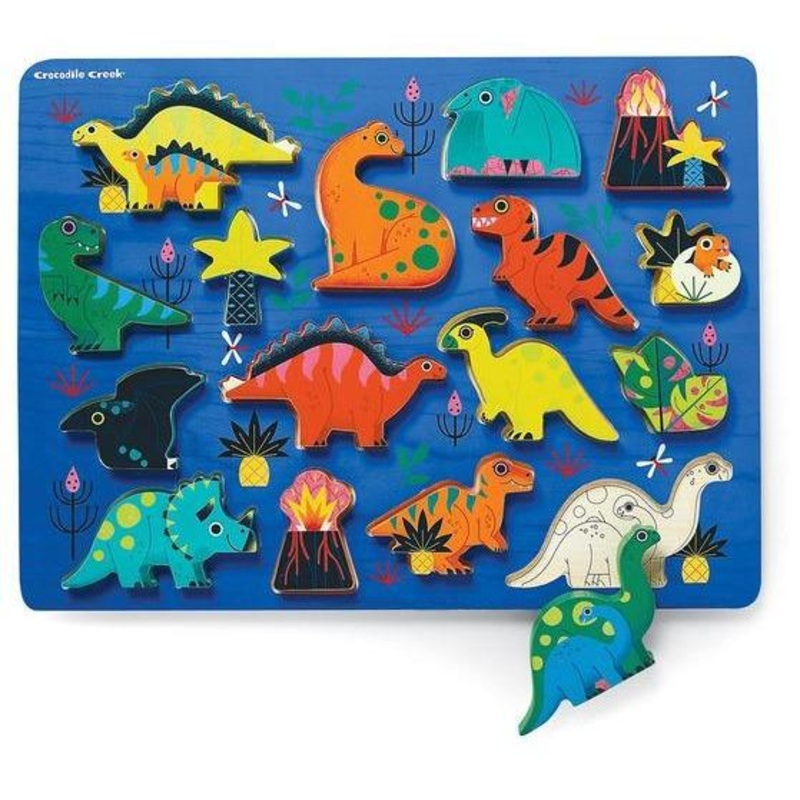 Let’s Play 16 Piece Wood Puzzle – Dinosaurs by Crocodile Creek