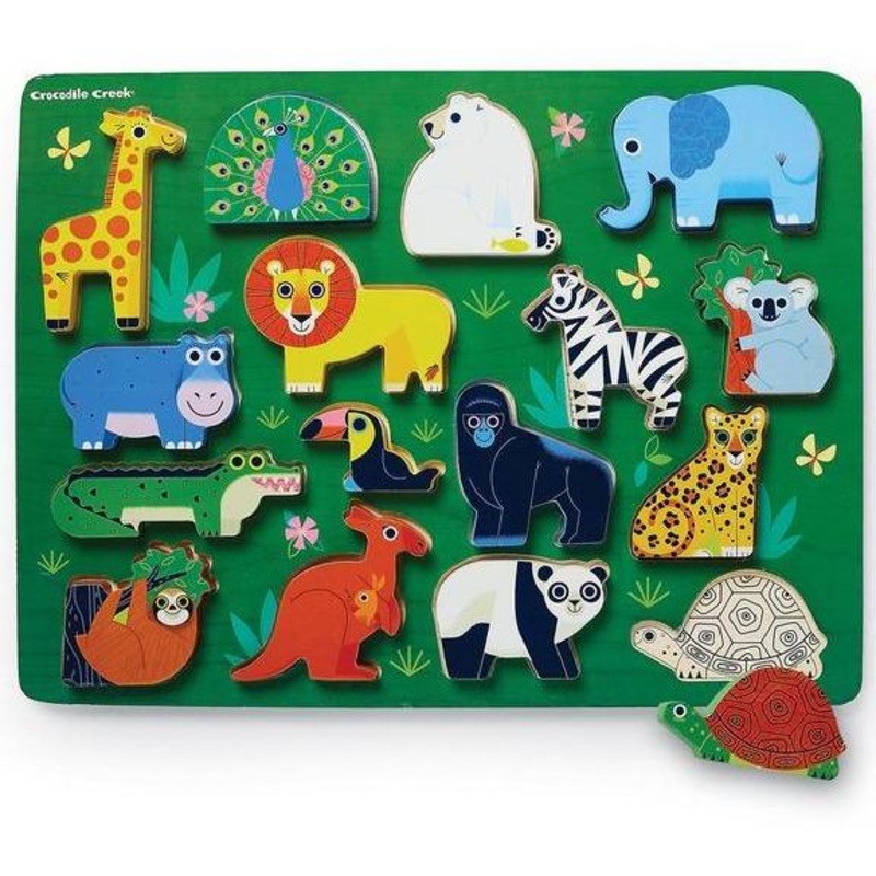 Let’s Play 16 Piece Wood Puzzle – Zoo by Crocodile Creek
