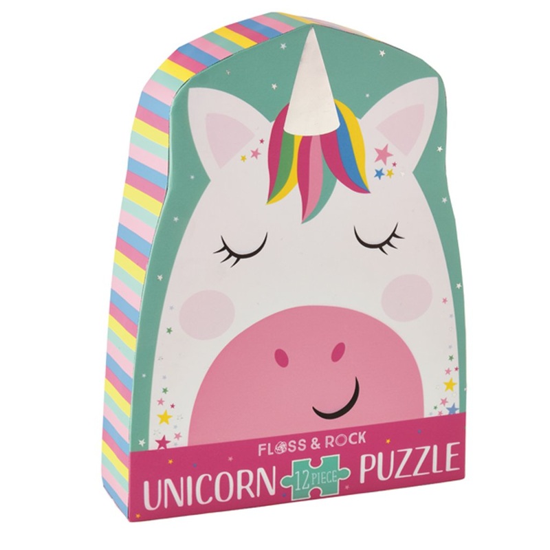 Rainbow Unicorn Jigsaw Puzzle – 12 Pieces by Floss & Rock