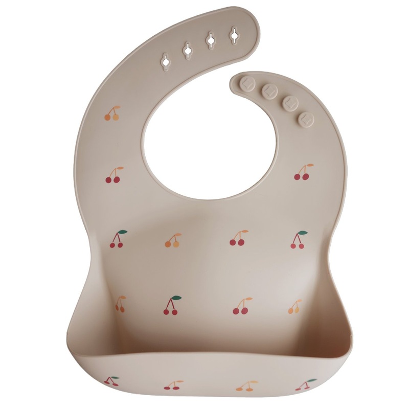 Silicone Baby Bib – Cherries by Mushie & Co