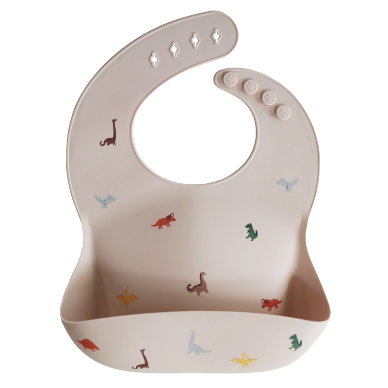 Silicone Baby Bib – Dinosaurs by Mushie & Co