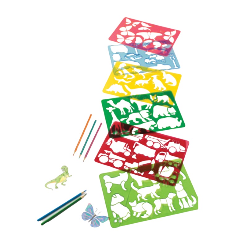 Art Box Stencils – Assorted by Schylling (1 Stencil Included)