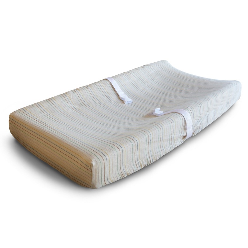 Extra Soft Changing Pad Cover – Retro Stripes by Mushie & Co