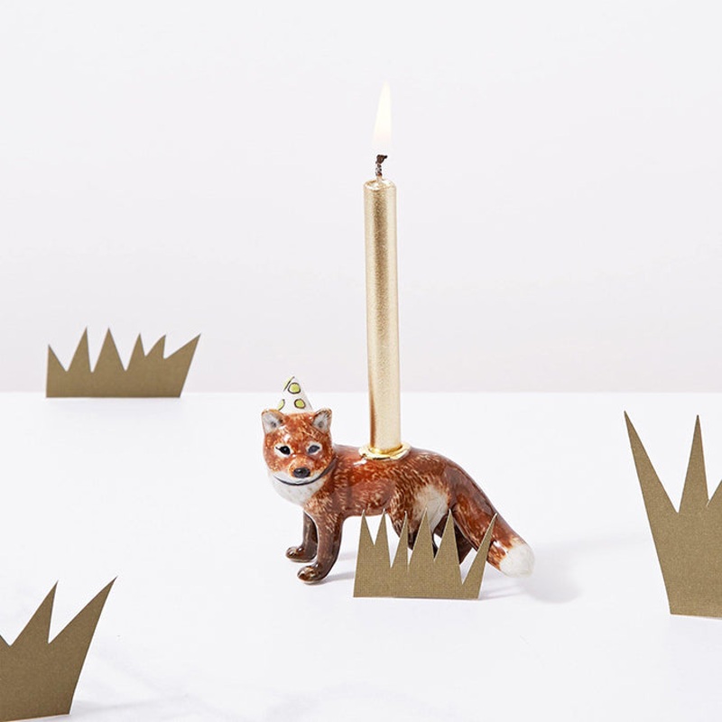 Red Fox “Party Animal” Cake Topper by Camp Hollow