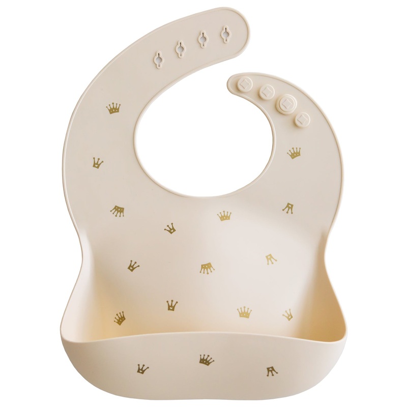 Silicone Baby Bib – Crowns by Mushie & Co