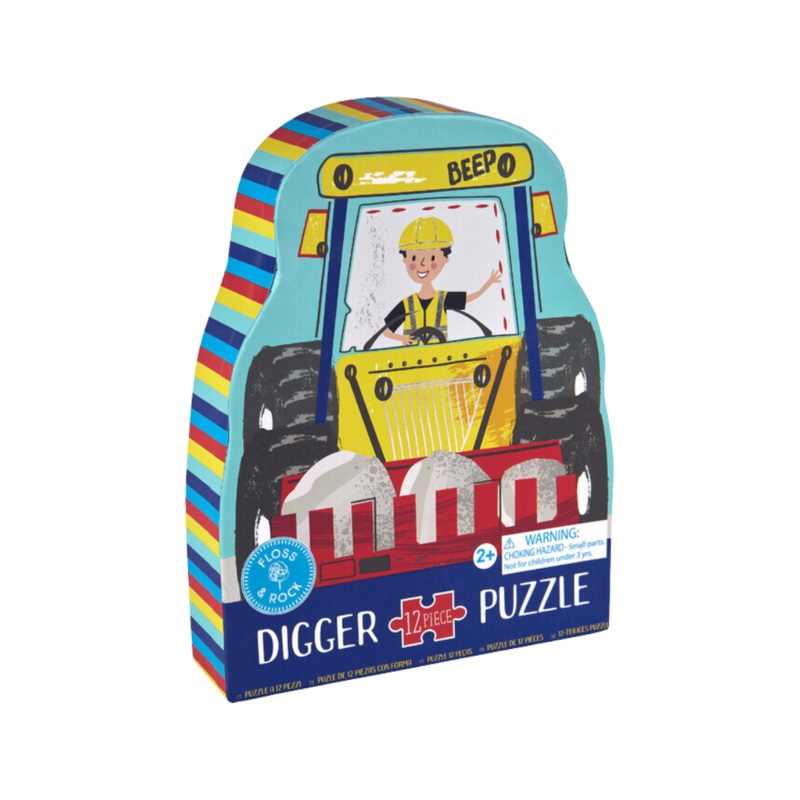 Digger Jigsaw – 12 Pieces by Floss & Rock