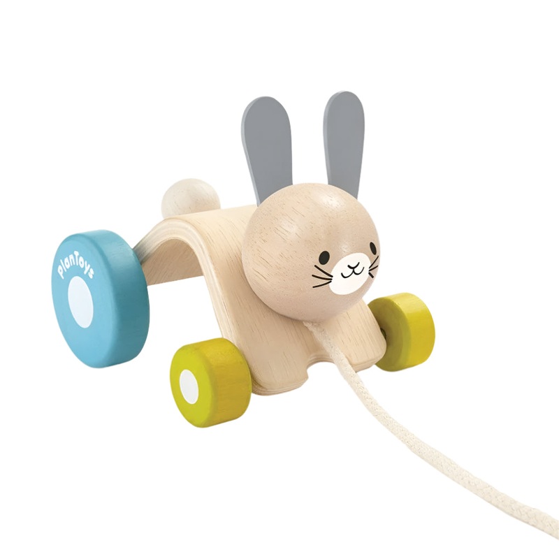 Hopping Rabbit Pull Toy by Plan Toys