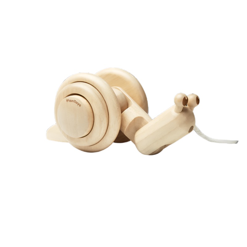 Pull Along Snail – Natural by Plan Toys