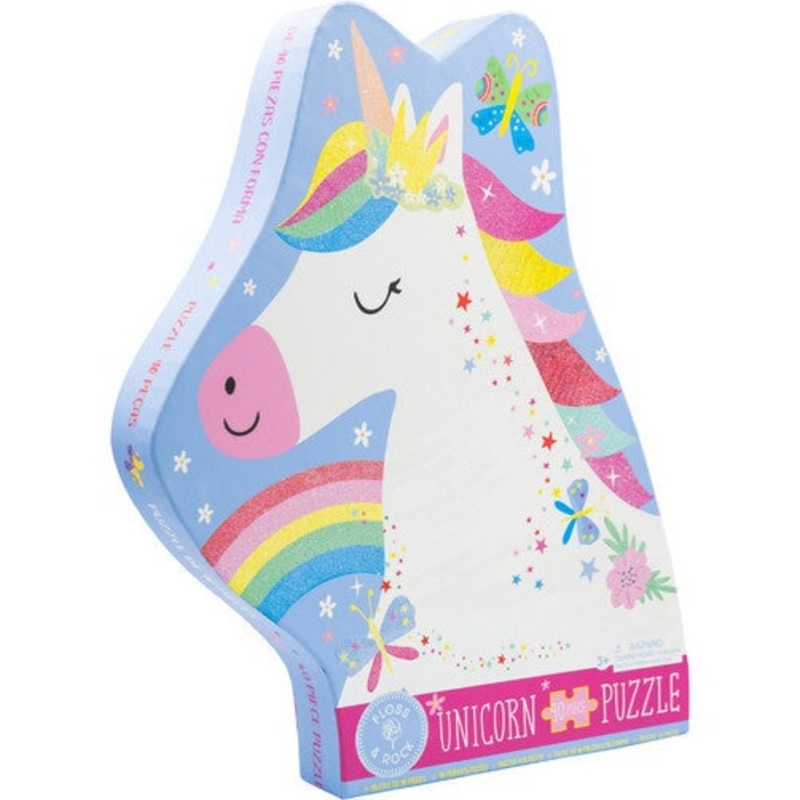 Rainbow Unicorn Jigsaw – 40 Pieces by Floss & Rock