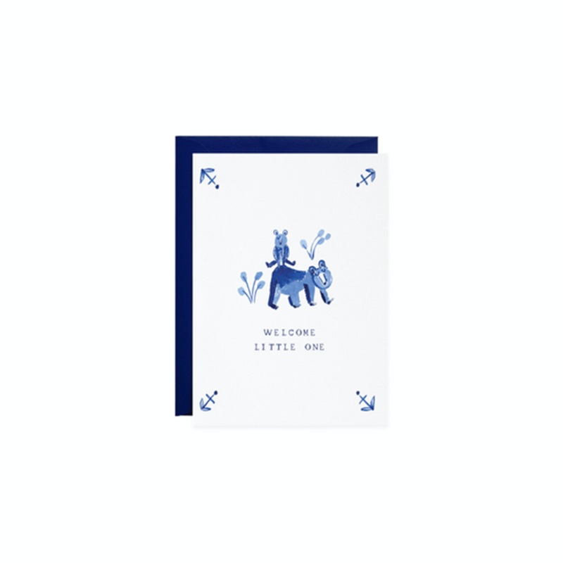 Welcome Little Bear Petite Card by Mr. Boddington’s Studio