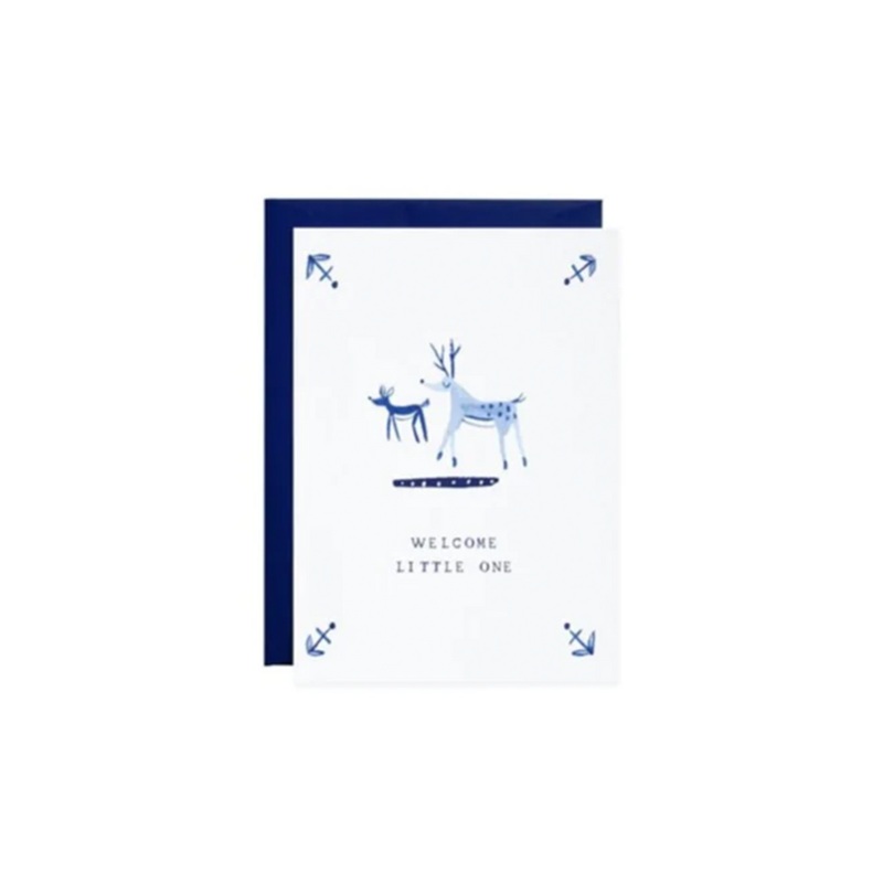 Welcome Little Deer Petite Card by Mr. Boddington’s Studio