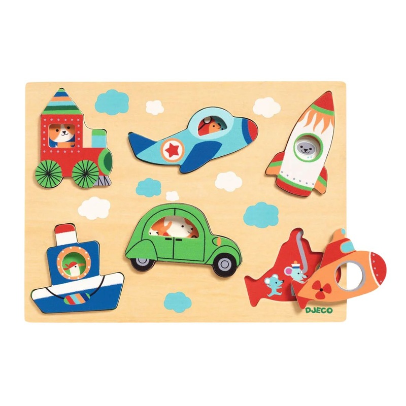 Wooden Puzzle – Coucou Vroum by Djeco