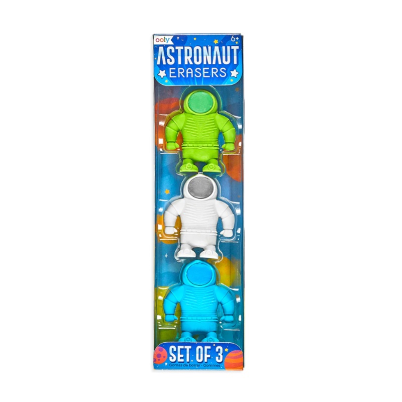 Astronaut Erasers – Set of 3 by OOLY