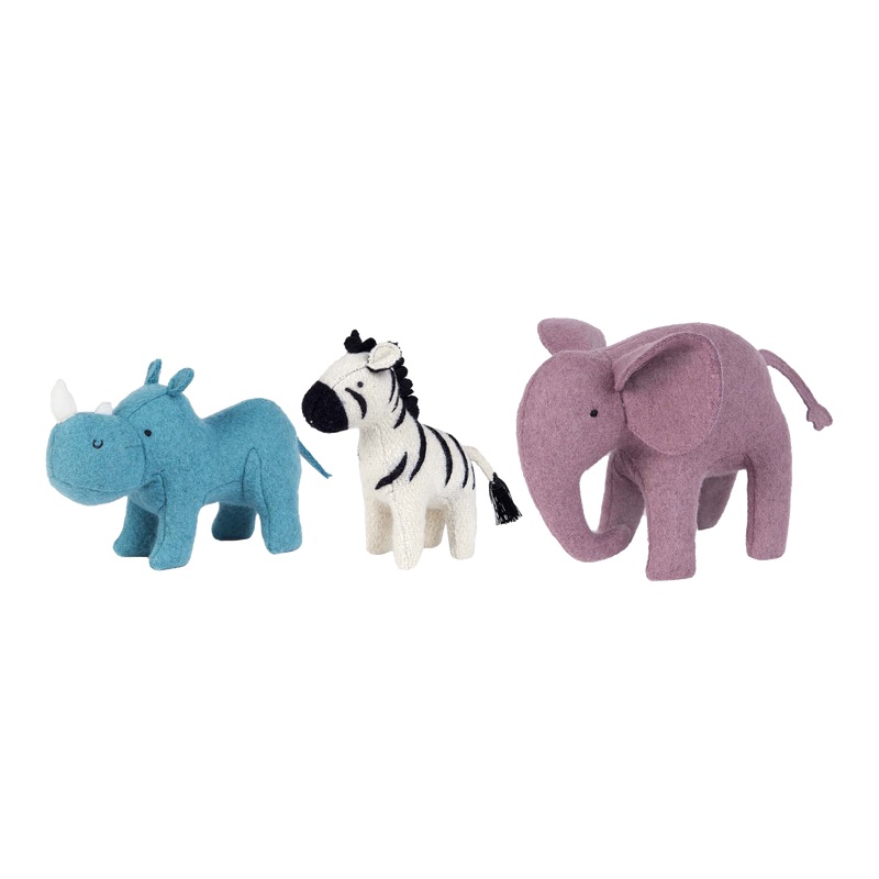 Holdie Safari Animals – Set of 3 by Olli Ella