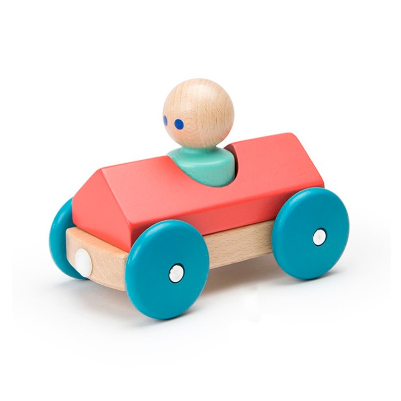Magnetic Racer Wooden Toy – Poppy by Tegu