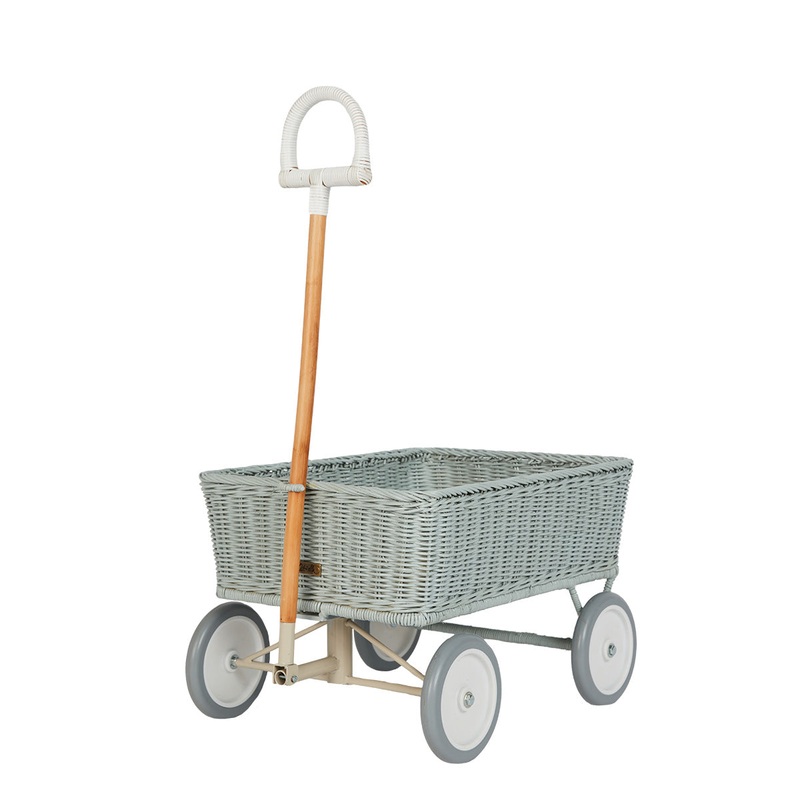 Rattan Wonder Wagon – Vintage Blue by Olli Ella