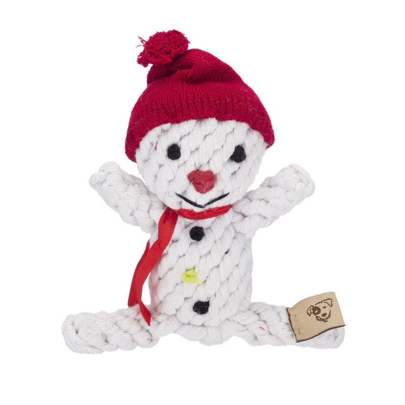 Rope Dog Toy – Scott the Snowman 6″ by Jax & Bones