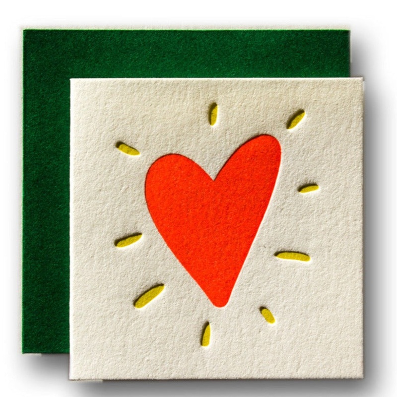 Tiny Heart Card by Ladyfingers Letterpress