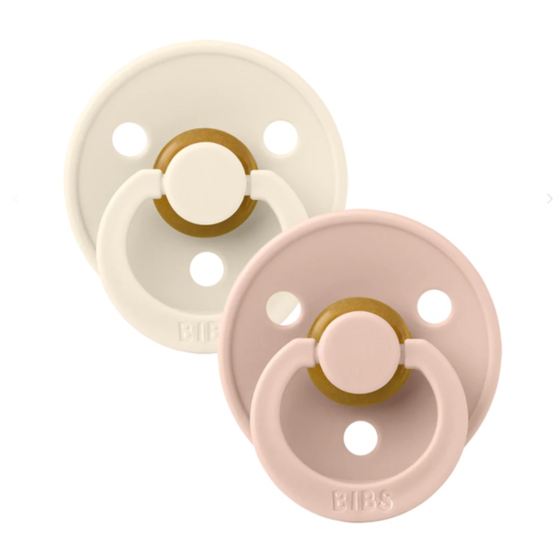 Bibs Original Pacifier 2 Pack – Blush + Ivory
