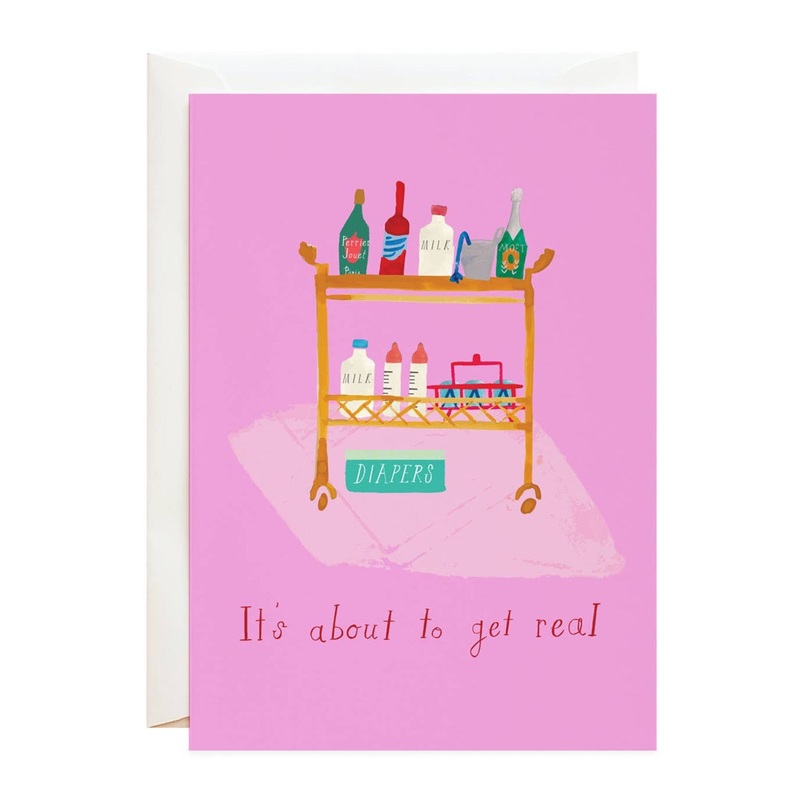Diapers on the Bar Cart Card by Mr. Boddington’s Studio