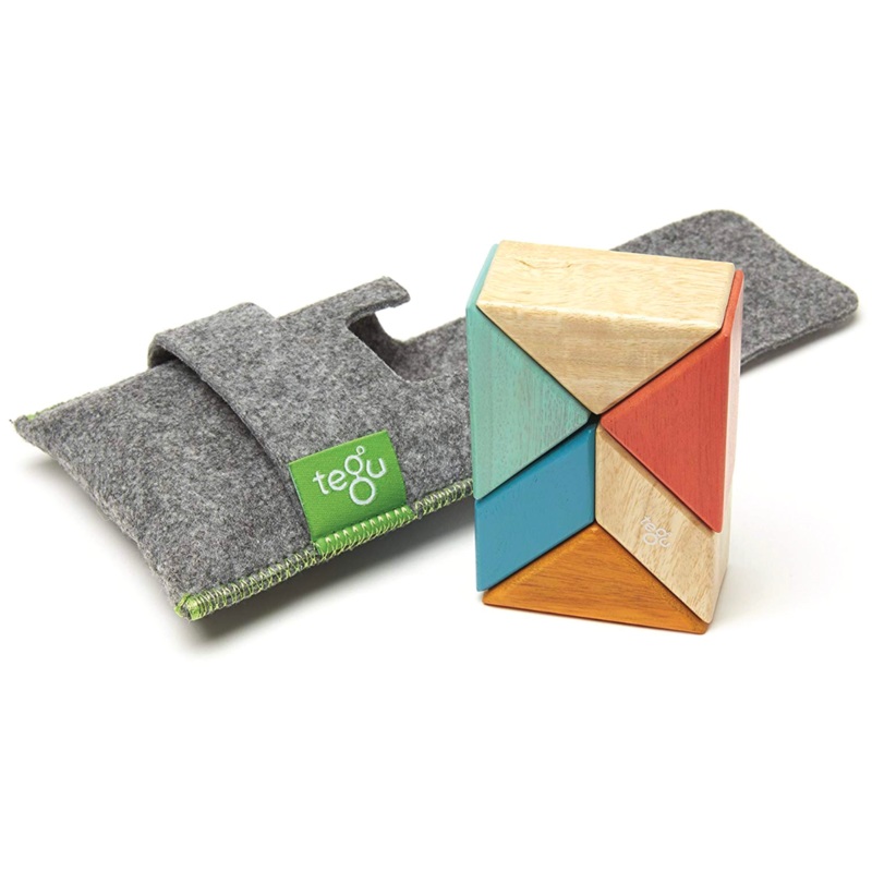 Magnetic Block Set 6 Pc Prism Pocket Pouch – Sunset by Tegu