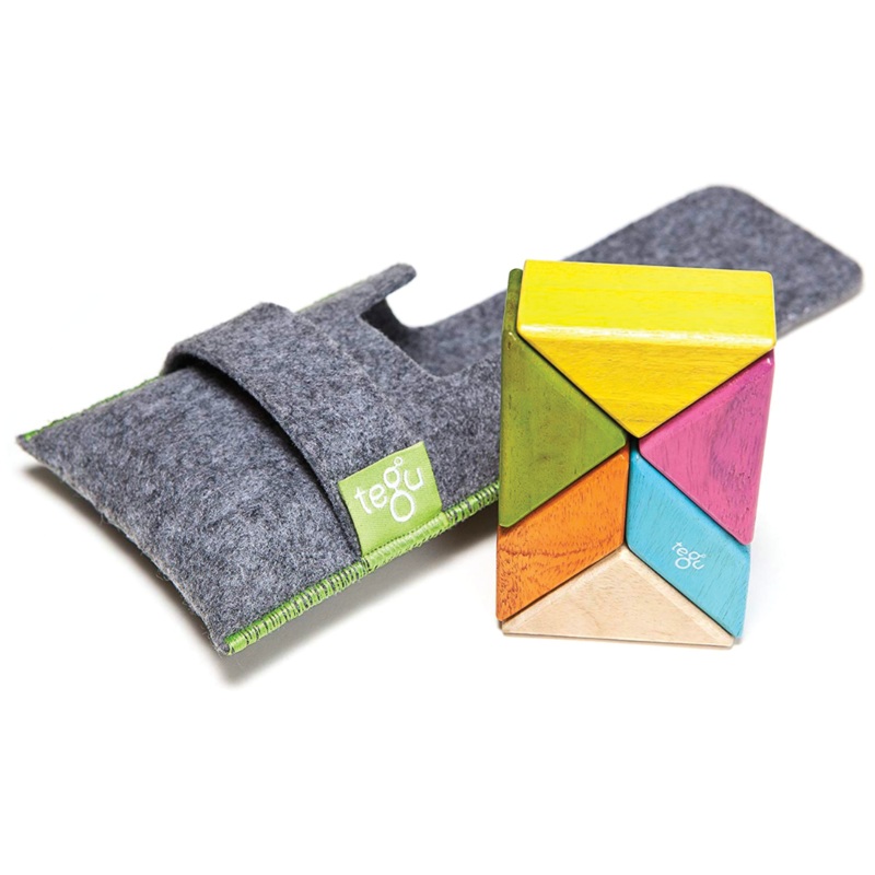 Magnetic Block Set 6 Pc Prism Pocket Pouch – Tints by Tegu