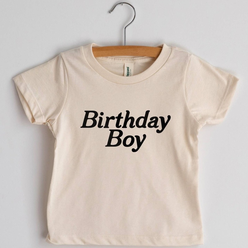 Birthday Boy Organic Tee – Cream by Gladfolk