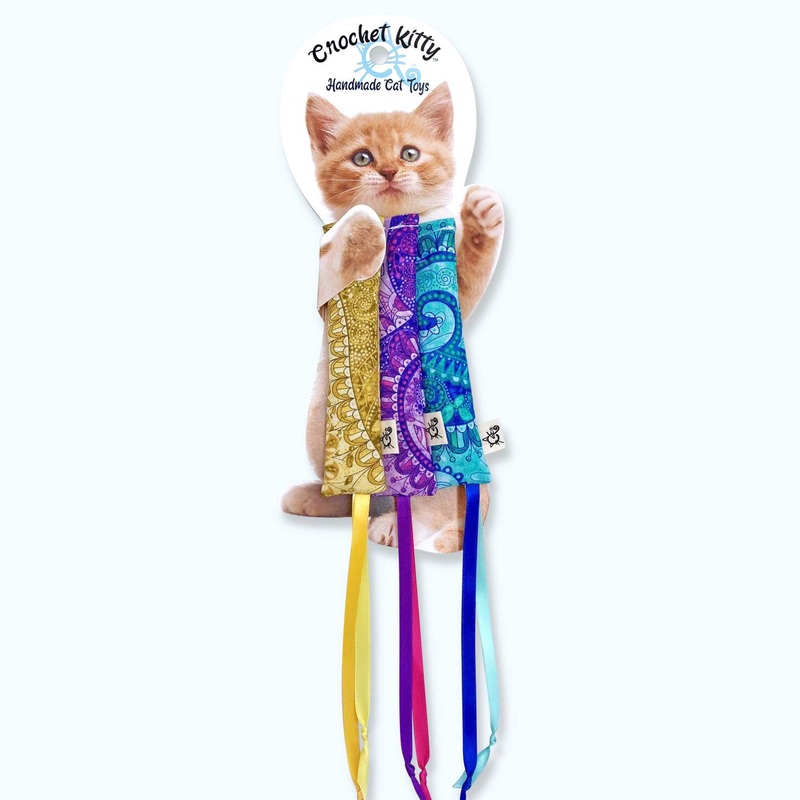 Crinkle Sticks with Ribbon Streamers – 3 Pack by Crochet Kitty